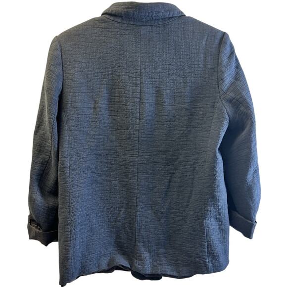 Banana Republic Double Breasted Cotton Navy Blazer Size 10 Vintage Italy Made - Picture 4 of 6